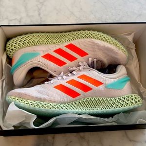Adidas 4D Running Shoe Coral And Green